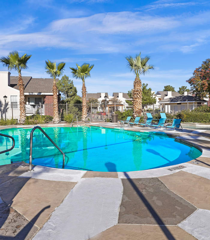 Pool at The Crest Apartments in El Paso, Texas