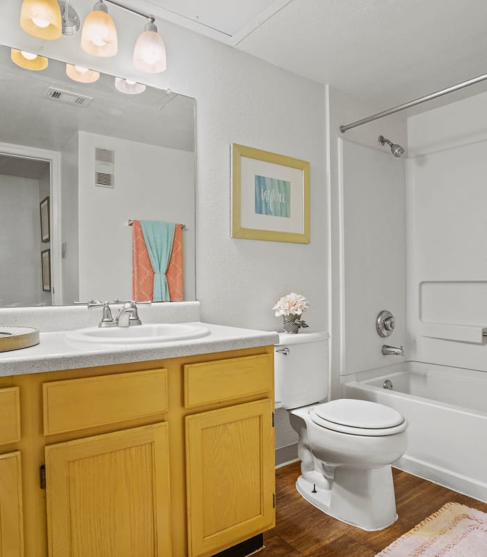 Bathroom at The Phoenix Apartments in El Paso, Texas