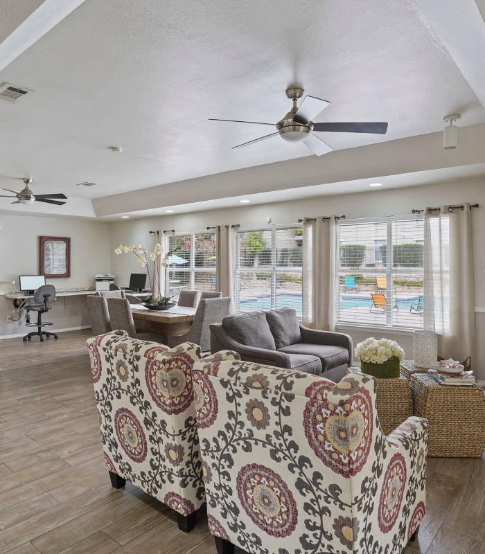 Spacious lounge at The Phoenix Apartments in El Paso, Texas