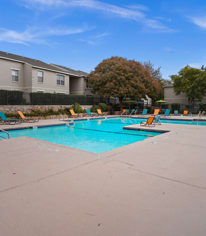 Large swimming pool at The Phoenix Apartments in El Paso, Texas