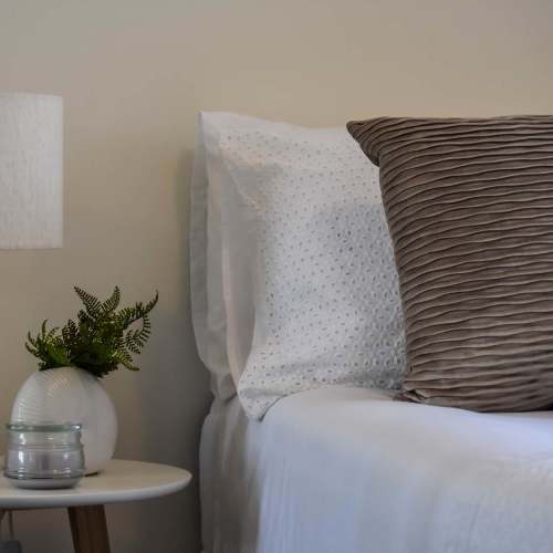 Beautiful bedroom at Pine Cove Apartments in Oregon, Wisconsin