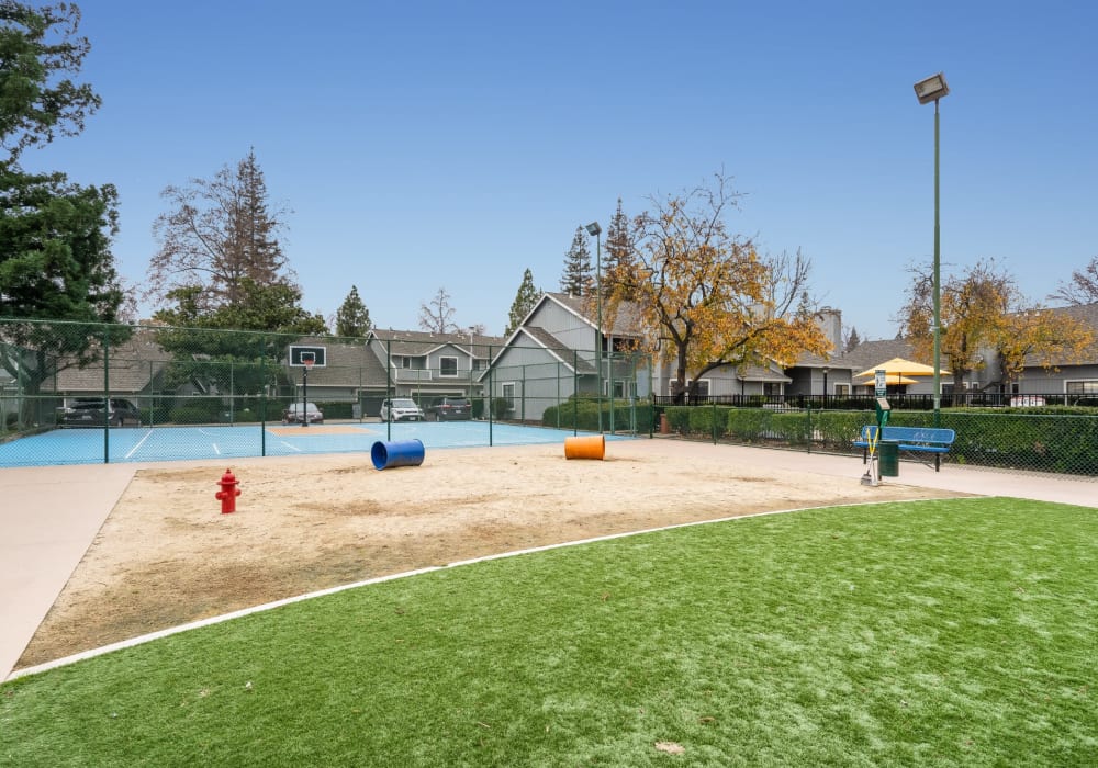 Dog park at Woodstream Townhomes in Rocklin, California