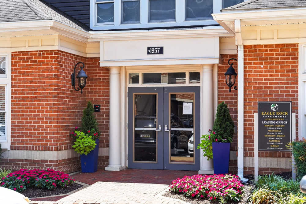 Clubhouse exterior view at Eagle Rock Apartments at Columbia Pike in Arlington, Virginia