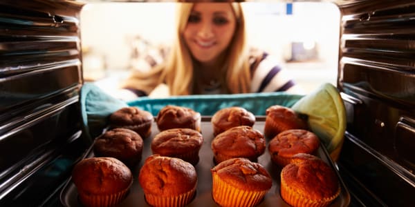 Fresh baked muffins at Retirement Ranch in Clovis, New Mexico