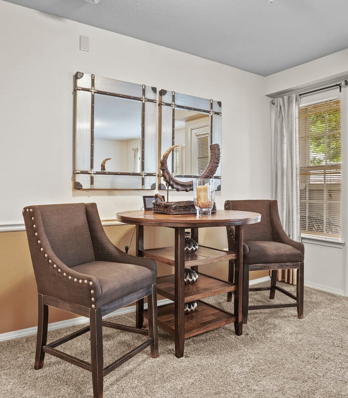 Dining room at Villas of Waterford Apartments in Wichita, Kansas