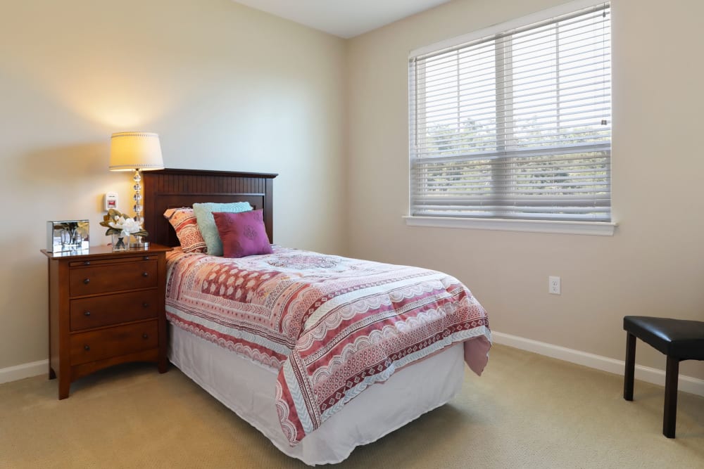 Apartment bedroom at Harmony at Martinsburg in Martinsburg, West Virginia
