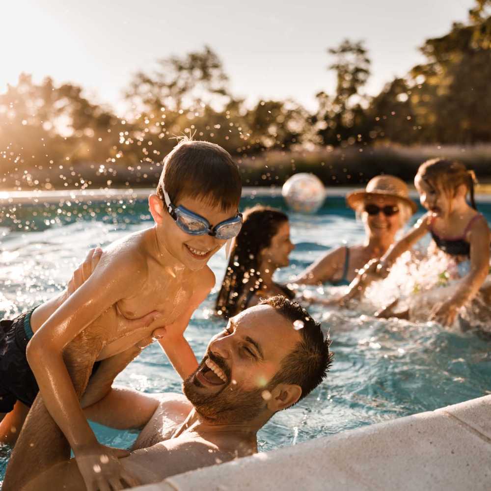Community pool area at Ramsey Pines in Fayetteville, North Carolina