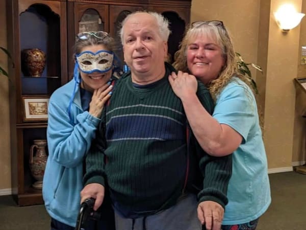 A nurse helping a resident at Patriots Glen in Bellevue, Washington. 