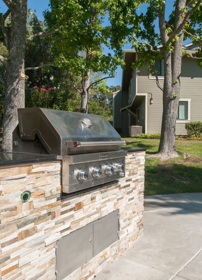 Grilling station for summer picnics with the family at Ridgecrest Apartment Homes in Martinez, California