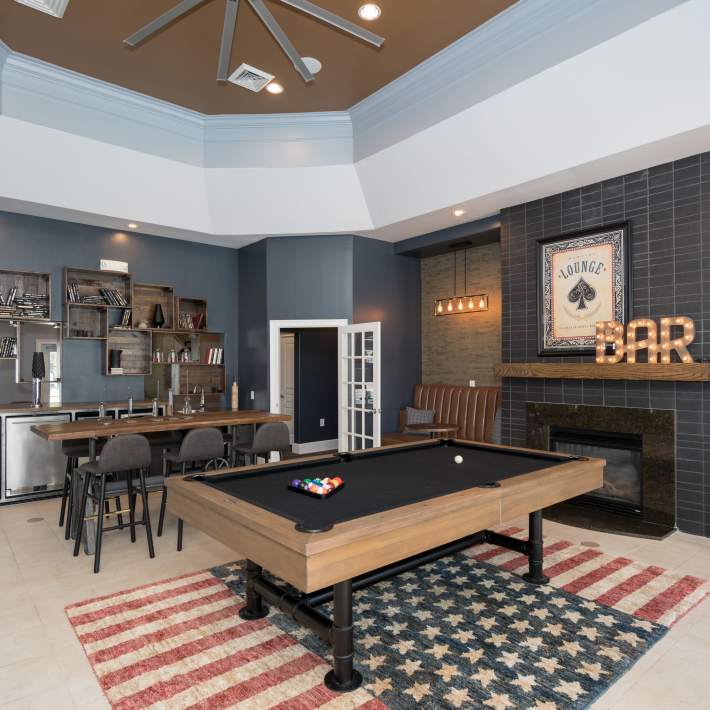 Game room at Meridian Parkside, Newport News, Virginia
