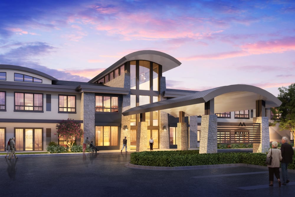 Exterior view of Merrill Gardens at Brentwood in Brentwood, California