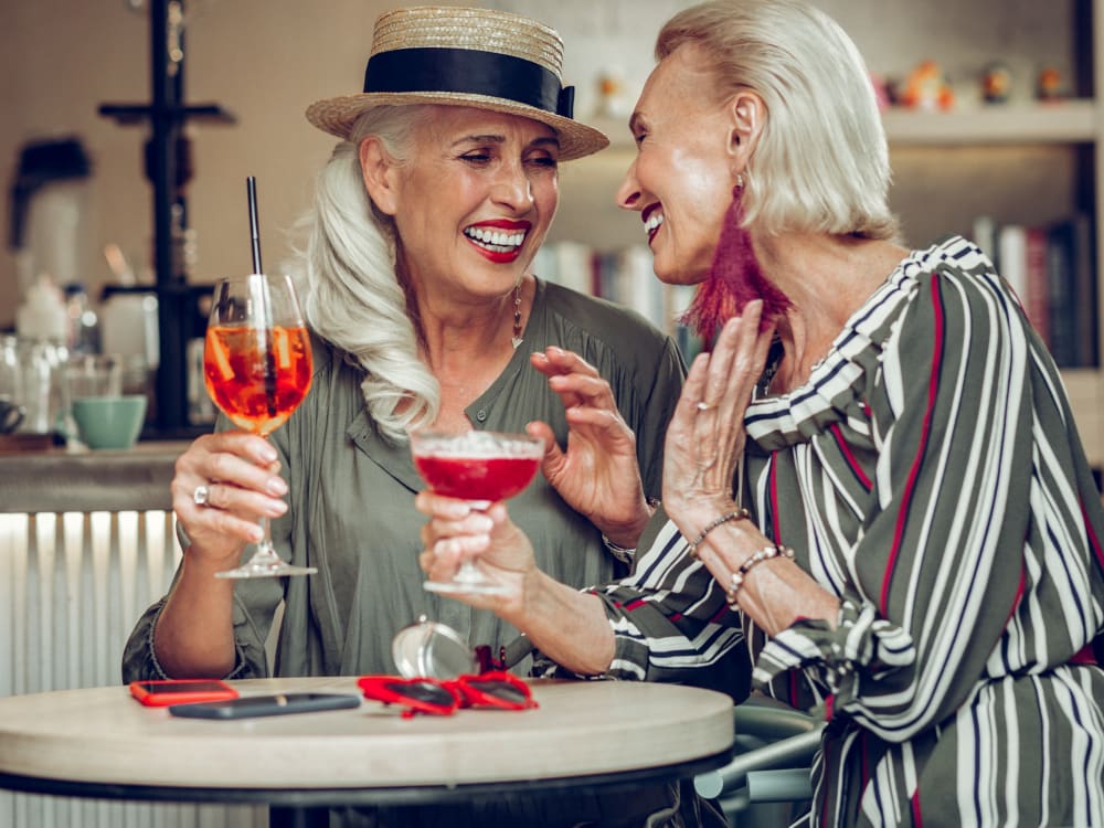 Residents out on the town having drinks together near San Portales in Scottsdale, Arizona