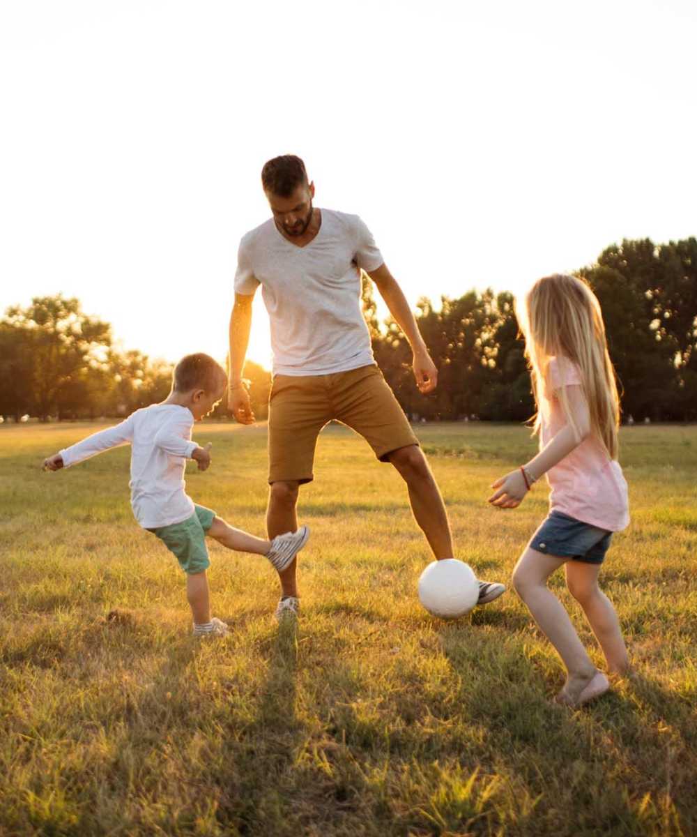 Resident with his kids playing near Ambrose in Bremerton, Washington