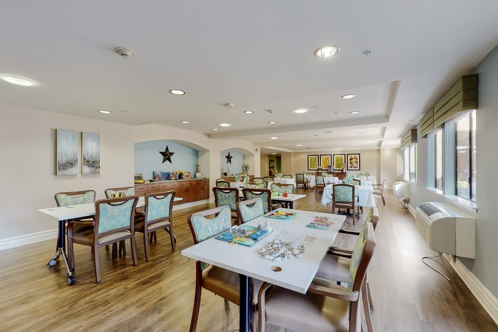 Cafe dining room at Citrus Place in Riverside, California
