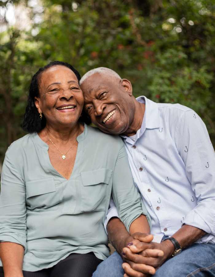 Senior couple outdoors at Clearwater at The Heights in Houston, Texas