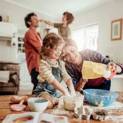 Resident family having fun time at Norwood Walk in Troutman, North Carolina