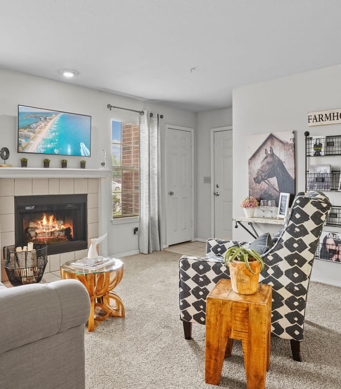 living room of The Remington Apartments in Wichita, Kansas