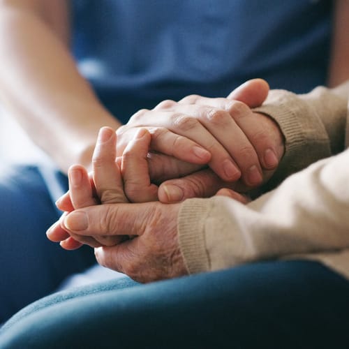 Caregiver and resident at Pinnacle Senior Living
