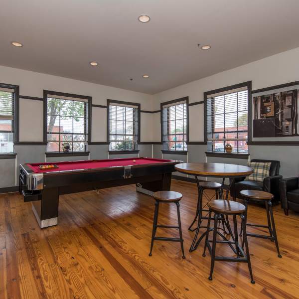 Clubhouse with billiards at Scotts Edge, Richmond, Virginia