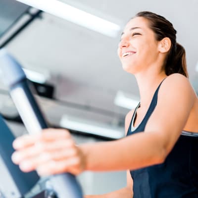 Woman using exercise equipment at Santa Rosa in Point Mugu, California