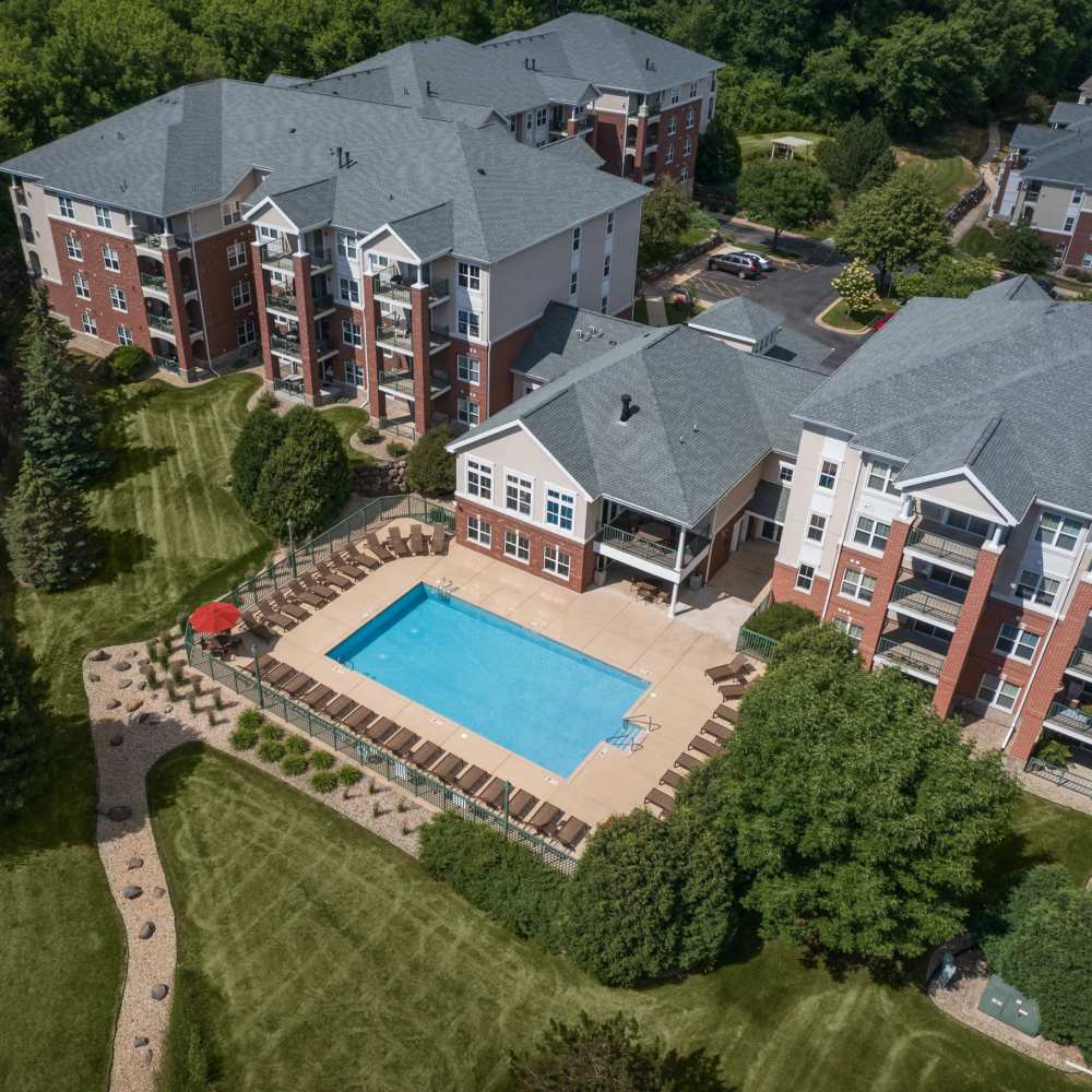 Aerial view of the community at LeSilve in Middleton, Wisconsin