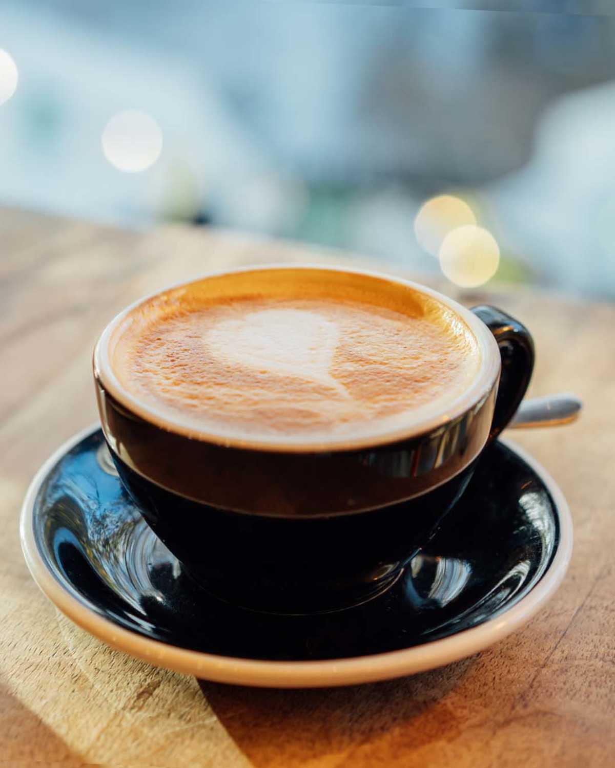 Coffee serving at a cafe near Ingersoll Square in Des Moines, Iowa