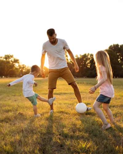 Residents playing at a park near Banyan Cove in League City, Texas
