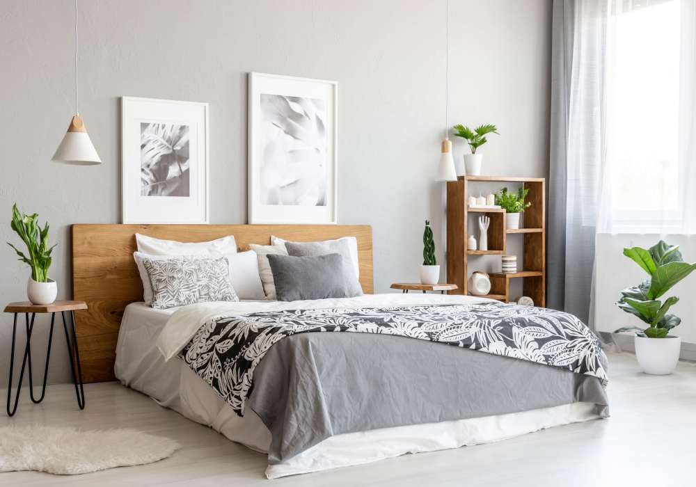 Specious bedroom with king size bed and large window at Brook Creek Crossings in Midlothian, Virginia