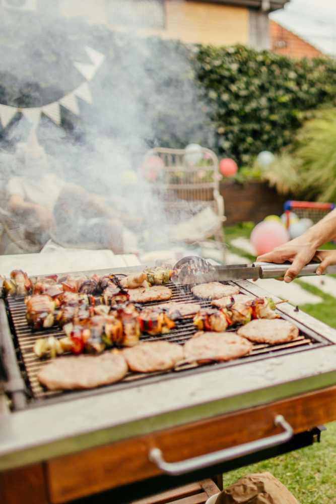 Barbeque station area for community at Filbin Creek in North Charleston, South Carolina