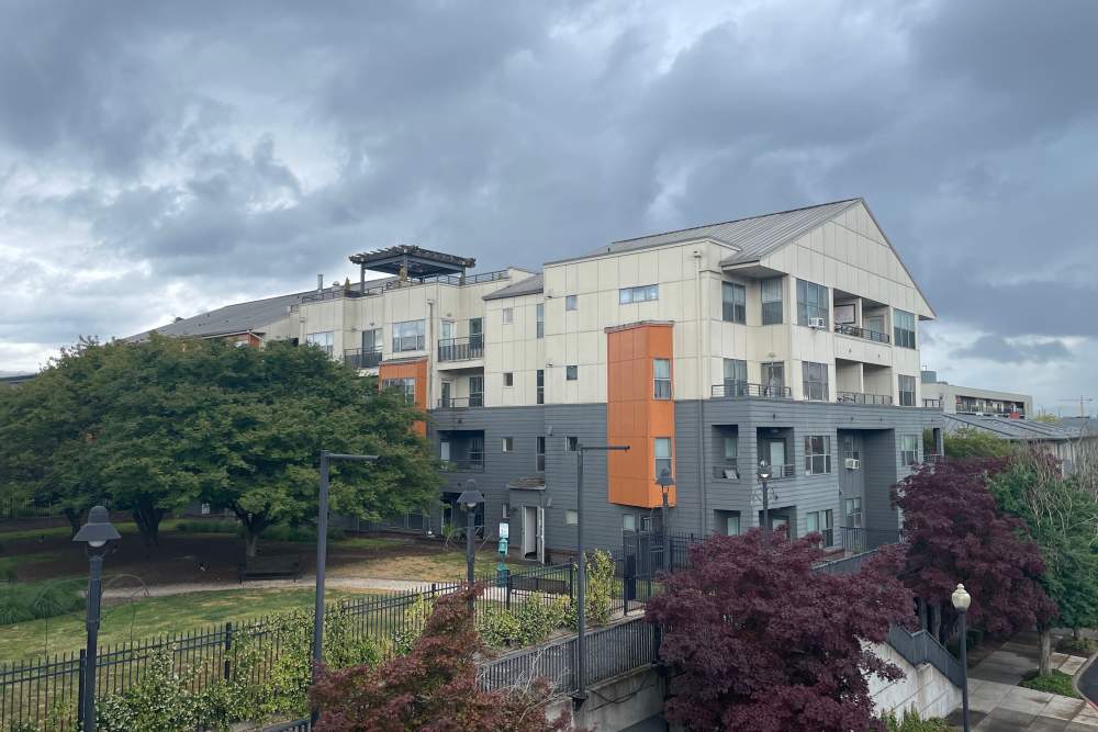 Exterior shot of the apartment at The Yards At Union Station in Portland, Oregon