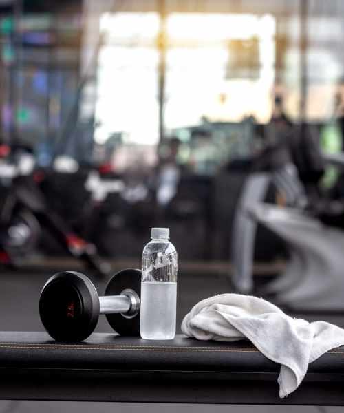 Fitness equipment and workout area at Davis Pointe in Sumter, South Carolina