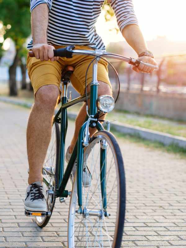 Resident on a Bicycle at Palmhouse Jacksonville in Jacksonville, Florida