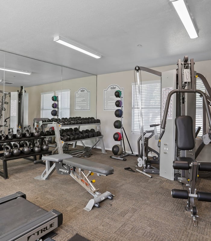 Fitness center at The Patriot Apartments in El Paso, Texas