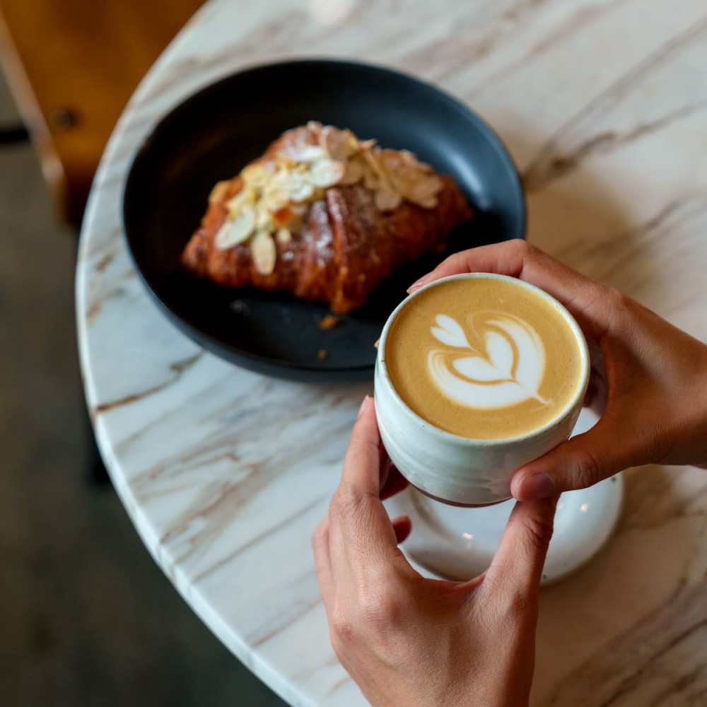 Coffee brewhouse with some snacks at Polly O'Meara Doyle Hall in Santa Rosa, California