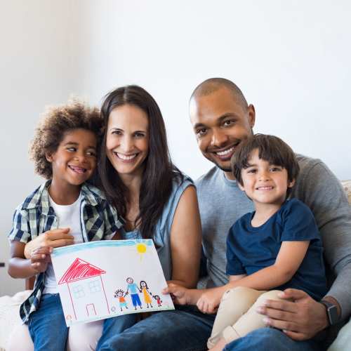 Resident family enjoying their free time at Carson Hills Apartments in Carson City, Nevada