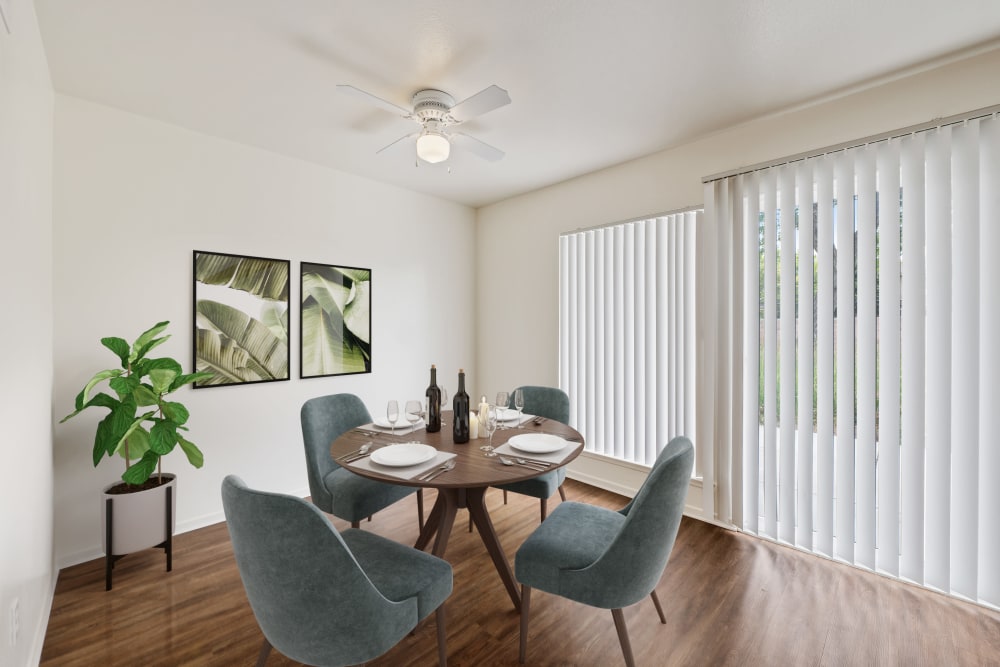 Dining room and townhome kitchen at Bard Estates in Port Hueneme, California