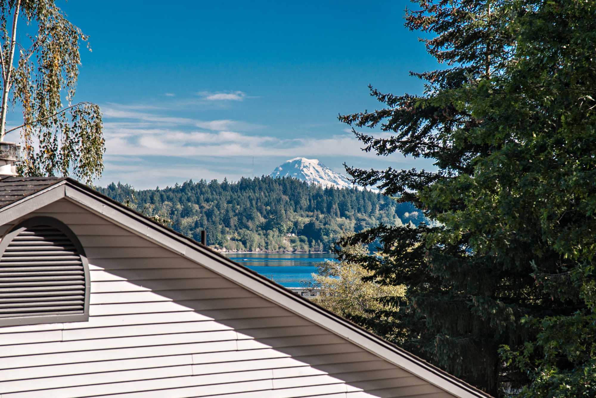 Mountain and bay view at Wellington Apartments in Silverdale, Washington