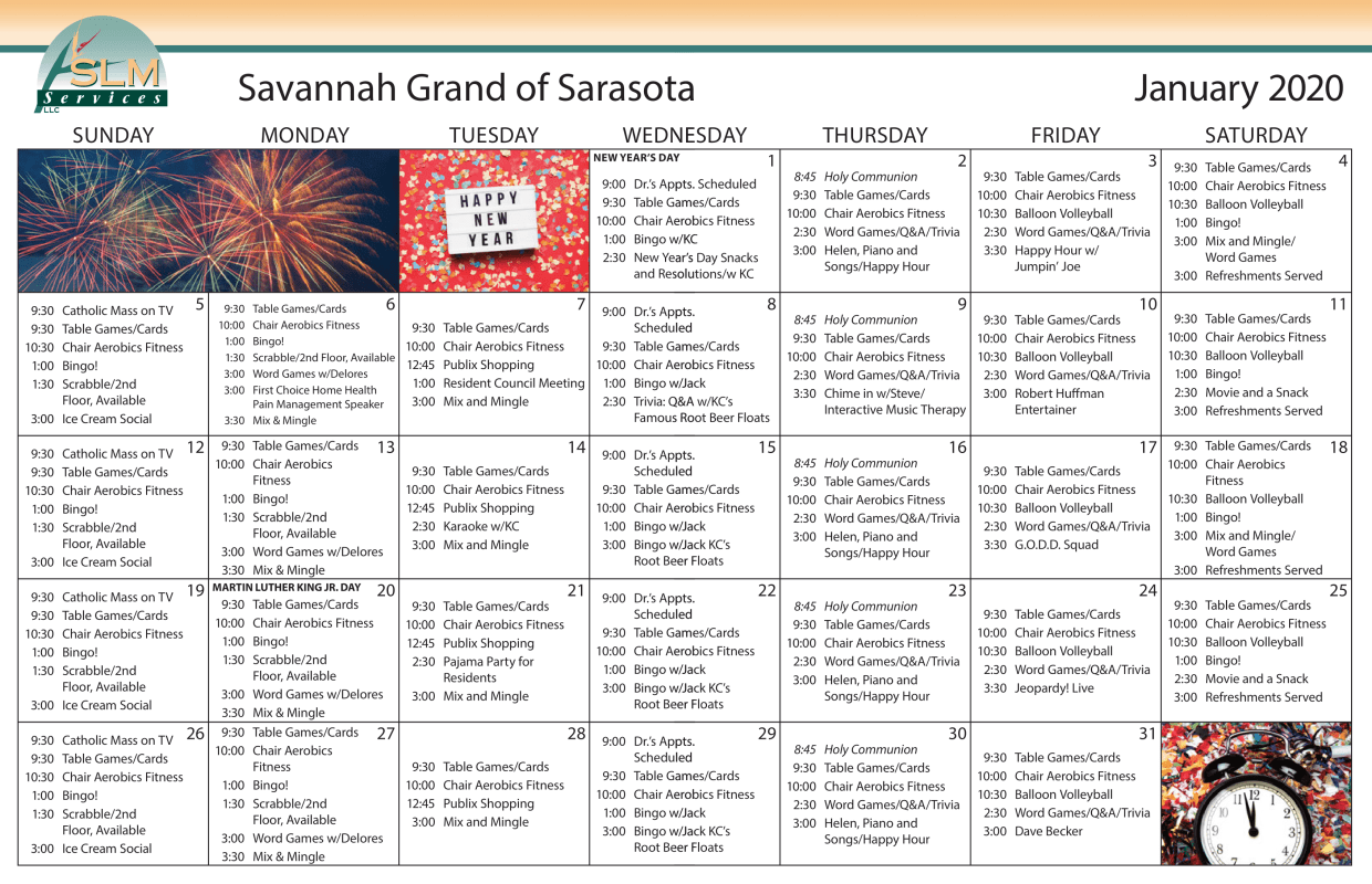 Activities & Events at Savannah Grand of Sarasota