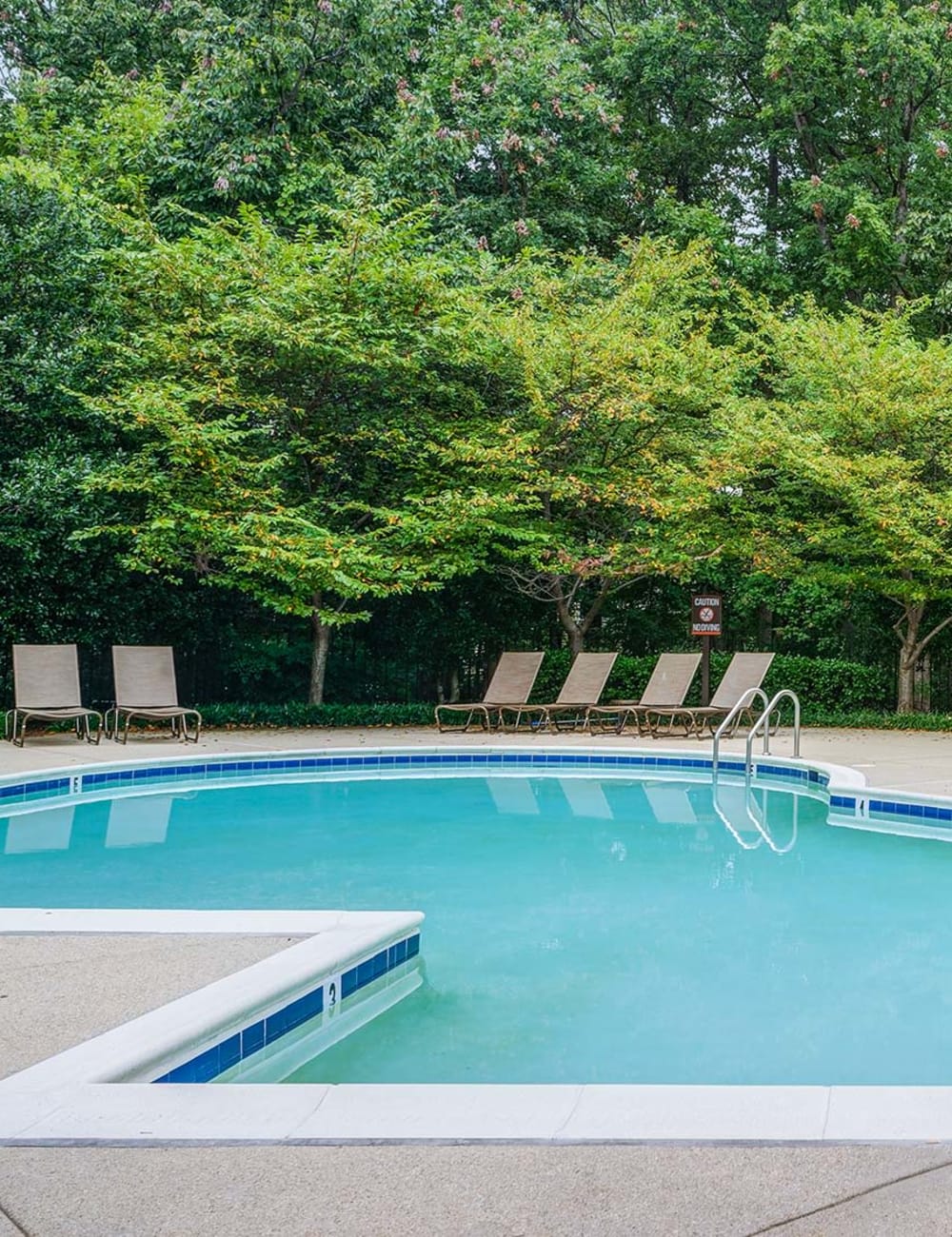 The resort-style community swimming pool at Springwoods at Lake Ridge in Woodbridge, Virginia