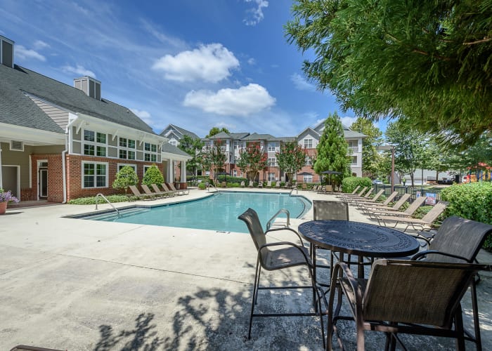 Heather Park Apartment Homes offers a swimming pool in Garner, NC