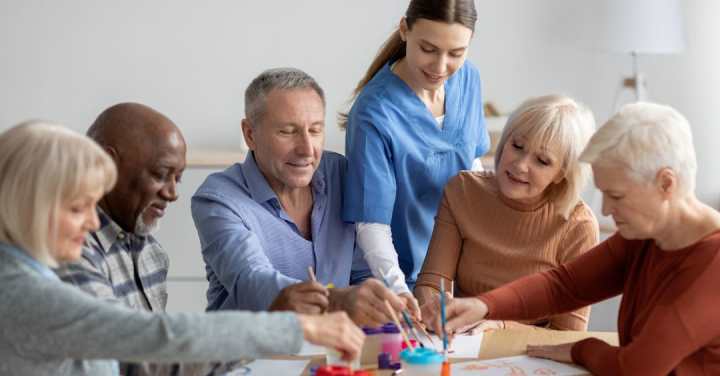 seniors in senior memory care