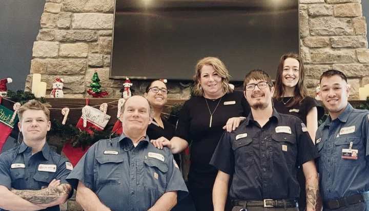 Liberty Military Housing's Fallon team members pictured in recognition at NAA's Apartmentalize