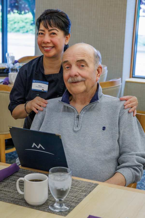 Staff members of Merrill Gardens at Renton Centre in Renton, Washington