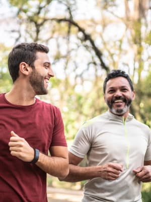 Residents going for a run near Apple Creek Apartments in Stillwater, Oklahoma