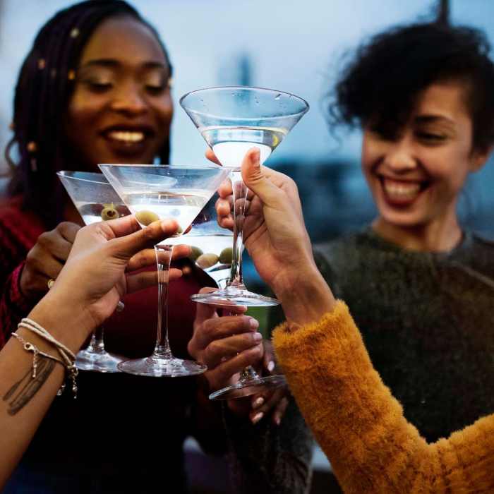 Residents enjoying drinks at a local craft restaurant near Mansions at Riverside in Tulsa, Oklahoma