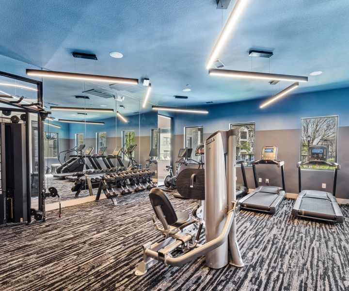 Fitness center with treadmill at Collier in Pflugerville, Texas