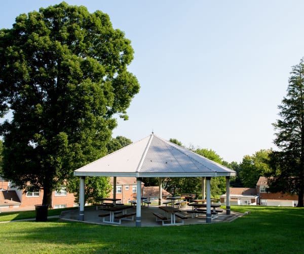 a covered BBQ Area at Arundel Estates in Annapolis, Maryland