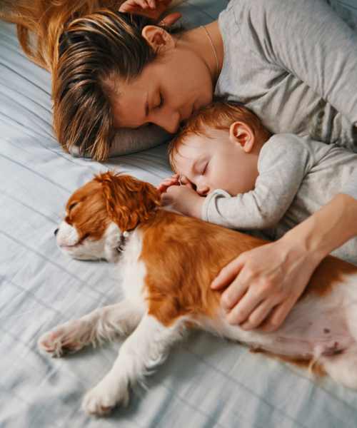 Happy family at Chronicle Mill in Belmont, North Carolina