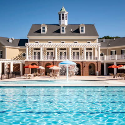 A swimming pool at Lyman Park in Quantico, Virginia