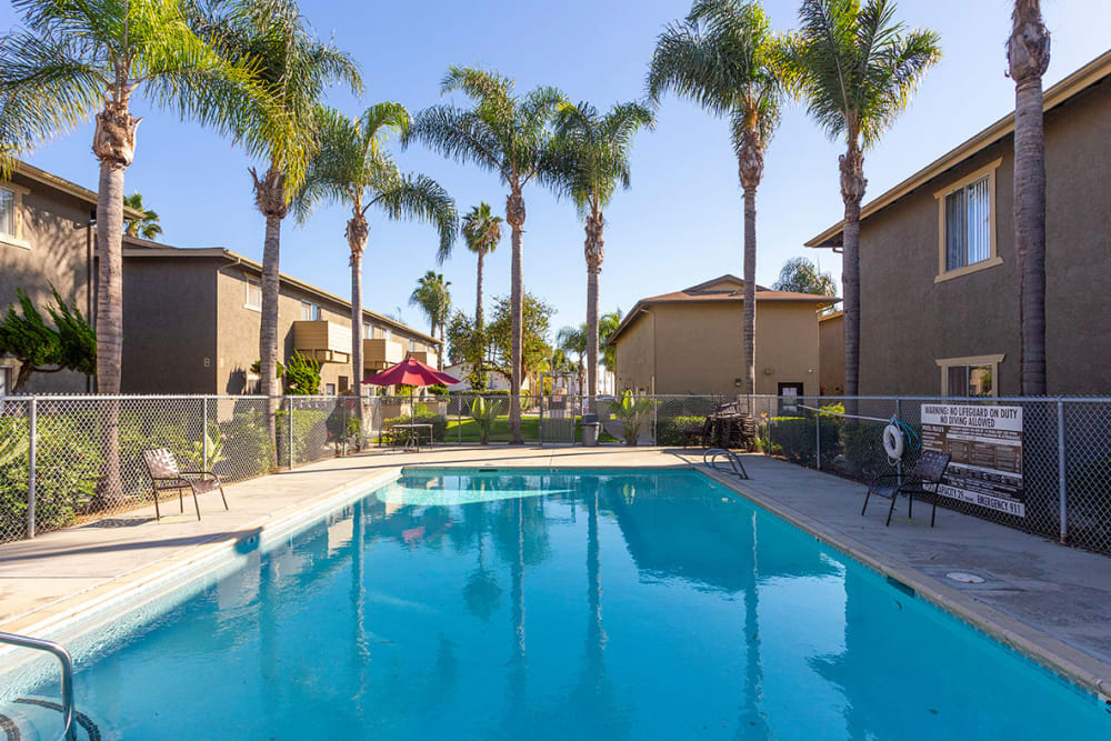 Swimming pool at Country Apartments in Chula Vista, California